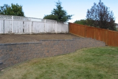 Rustic Pisa 2 with Charcoal capstone block retainer wall with steps