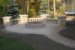 Custom stone benches and pillars